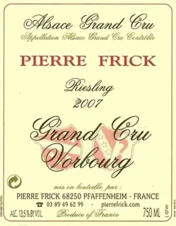 Vorbourg Alsace Grand Cru Riesling