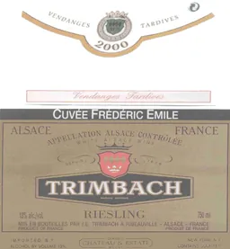 Cuvee Frederic Emile Vendanges Tardives Riesling