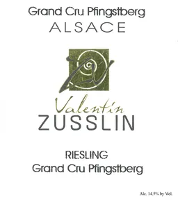 Alsace Pfingstberg Grand Cru Riesling