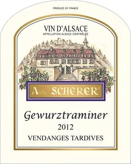 Alsace Vendanges Tardives Gewurztraminer