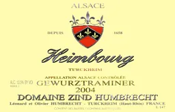 Alsace Heimbourg Gewurztraminer