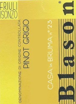 Friuli Isonzo Casa in Bruma n 23 Pinot Grigio