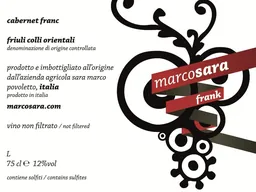Colli Orientali del Friuli Frank Cabernet Franc