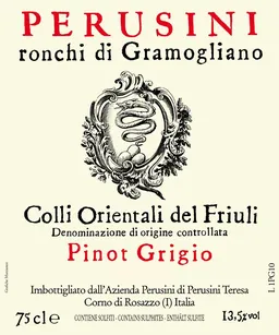 Colli Orientali del Friuli Ronchi di Gramogliano Pinot Grigio