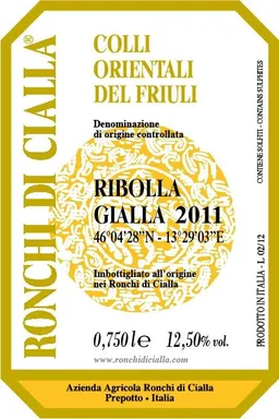 Colli Orientali del Friuli Ribolla Gialla