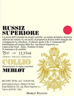 Russiz Superiore Collio Merlot