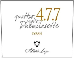 Alberto Longo 4.7.7 Quattro Luglio Duemilasette Syrah
