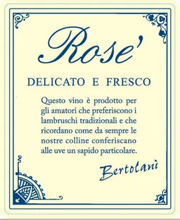 Alfredo Bertolani Rose Lambrusco