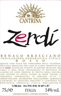 Azienda Agricola Cantrina Benaco Bresciano Rosso Zerdi