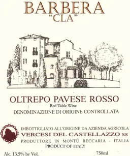 Azienda Agricola Vercesi del Castellazzo Oltrepo Pavese Cla Barbera