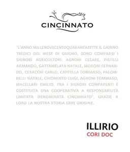 Cantina Cincinnato Lazio Illirio Cori Bianco