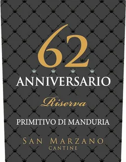 Anniversario 62 Primitivo di Manduria Riserva