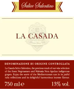 Salice Salentino La Casada