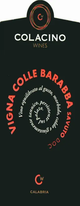 Colacino Wines Savuto Vigna Colle Barabba