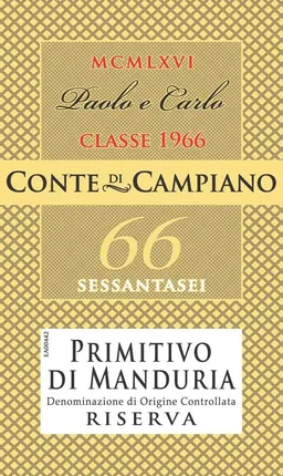 Primitivo di Manduria Sessantasei 66 Riserva