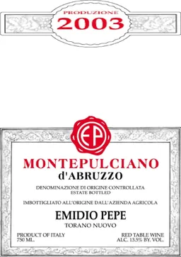 Emidio Pepe Wines Emidio Pepe Montepulciano d'Abruzzo