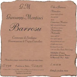 Giovanni Montisci Barrosu Cannonau di Sardegna