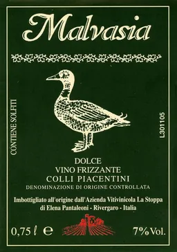 Colli Piacentini Frizzante Malvasia