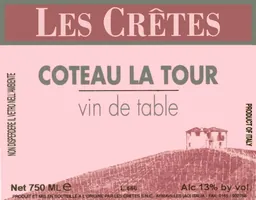 Les Cretes Coteau La Tour Syrah