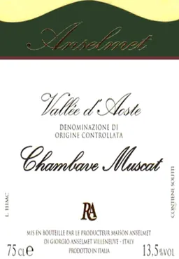 Maison Anselmet Chambave Muscat
