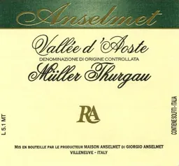 Maison Anselmet Vallee d'Aoste Muller Thurgau