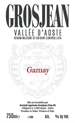 Grosjean Frères Vallee d'Aoste Gamay