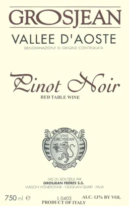 Grosjean Frères Vallee d'Aoste Pinot Noir
