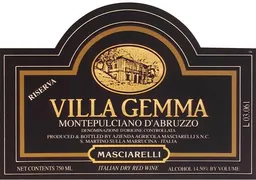 Montepulciano d'Abruzzo Riserva Villa Gemma