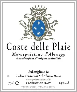 Montepulciano d'Abruzzo Coste delle Plaie