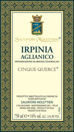 Cinque Querce Irpinia Aglianico