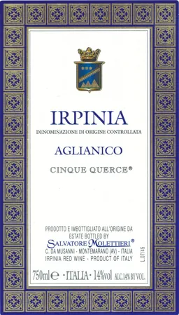 Irpinia Cinque Querce Aglianico