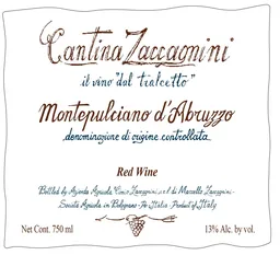 Zaccagnini Il Vino Dal Tralcetto Montepulciano d'Abruzzo