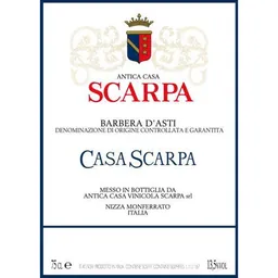 Antica Casa Scarpa Casa Scarpa Barbera d'Asti