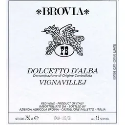 Brovia Dolcetto d'Alba Vigna Villej