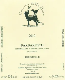 Barbaresco Cascina Tre Stelle