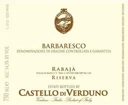 Barbaresco Riserva Rabaja