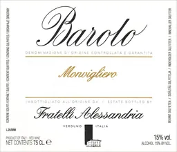 Fratelli Alessandria Barolo Monvigliero