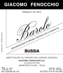 Giacomo Fenocchio Barolo Bussia