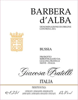 Giacosa Fratelli Barbera d'Alba Bussia