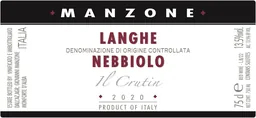 Manzone Langhe Il Crutin Nebbiolo