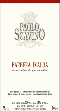 Paolo Scavino Barbera d'Alba