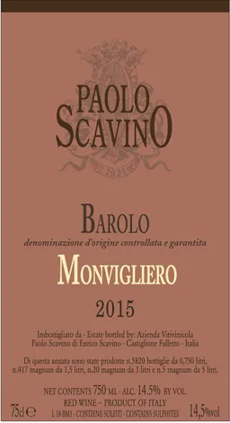Barolo Monvigliero