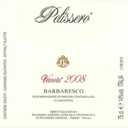 Pelissero Barbaresco Vanotu