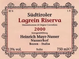 Alto Adige Riserva Lagrein
