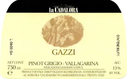 Vallagarina Gazzi Pinot Grigio