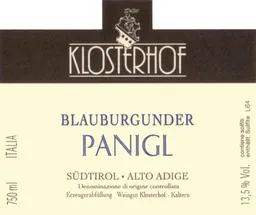 Alto Adige Panigl Blauburgunder
