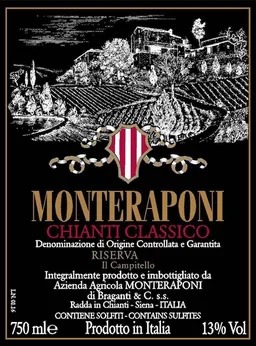 Azienda Agricola Monteraponi Monteraponi Chianti Classico Il Campitello Riserva
