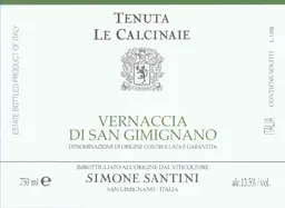 Tenuta Le Calcinaie Le Calcinaie Vernaccia di San Gimignano