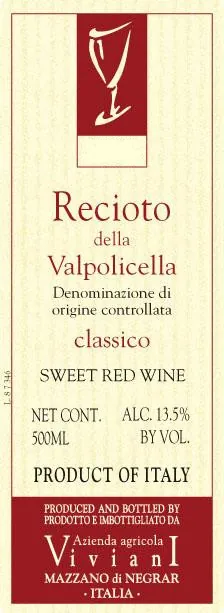 Azienda Agricola Viviani Recioto della Valpolicella Classico