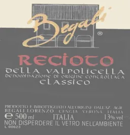 Begali Lorenzo Recioto della Valpolicella Classico